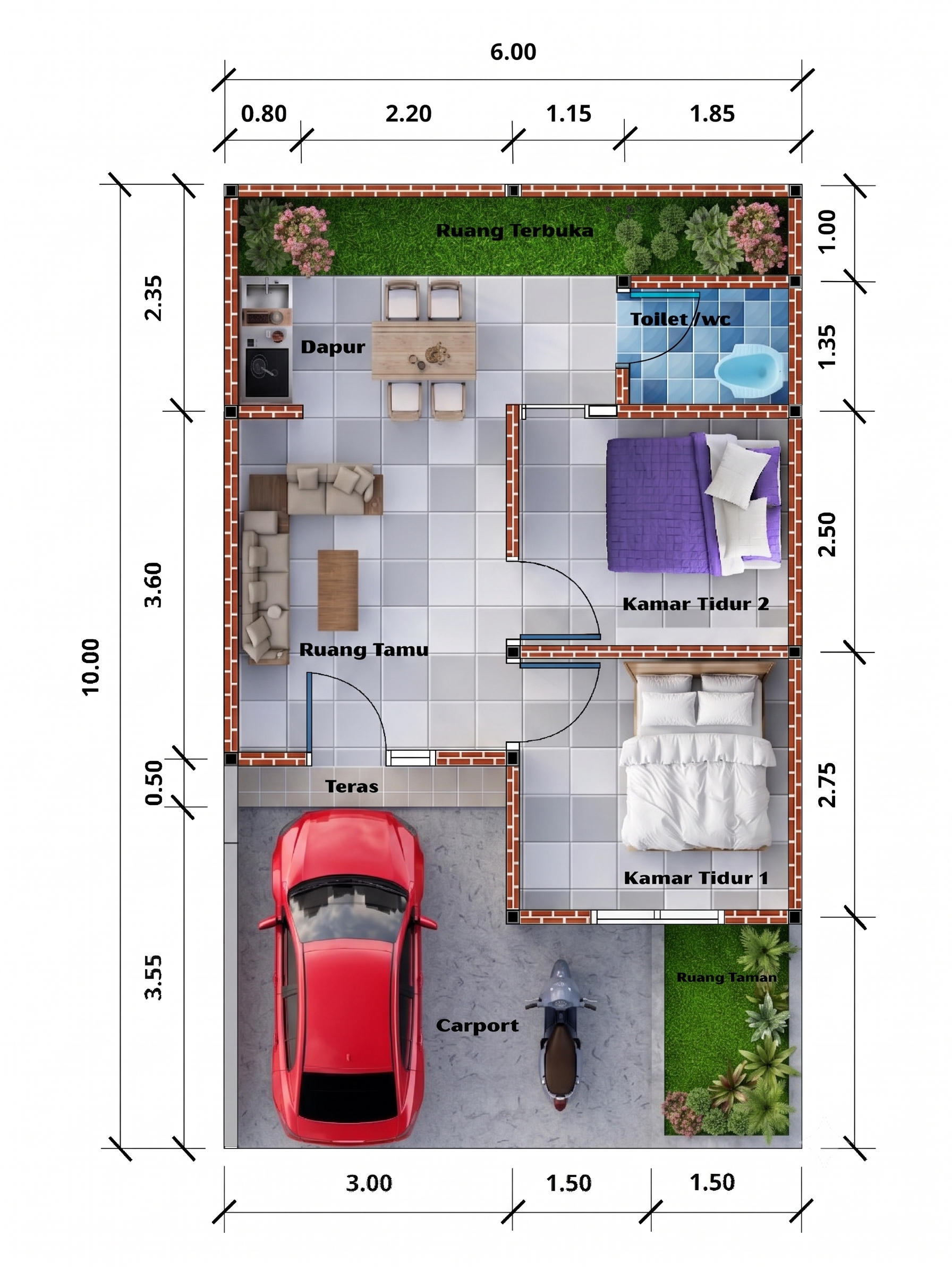 Denah rumah KBC